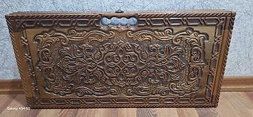 idman canta: Taxta nərd dəsti - Material: bərk ağac (laklı səth), iki tərəfli — 4