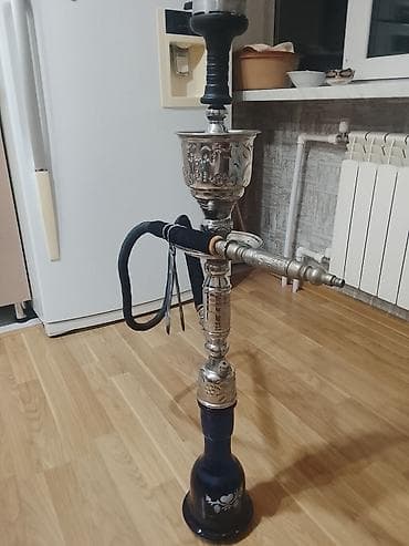 Klassik nargilə dəsti - Material: əsasən parıldayan metal gövdə (əl — 2
