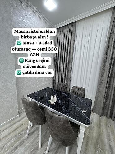 Mətbəx üçün, Yeni, 4 stul