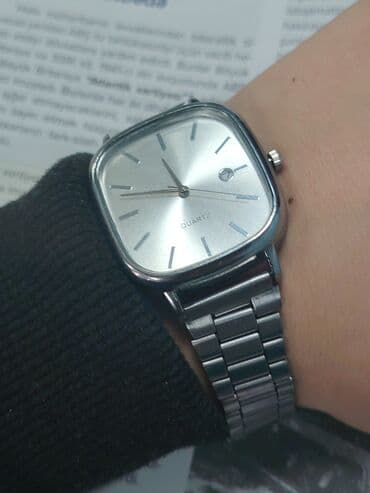 Bijuteriya: Qol saatı, Quartz, rəng - Gümüşü — 1