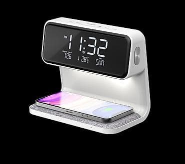 Simsiz Şarjedici Yataq Yanı Lampa Rəqəmsal Saat, Zəngli Saat Üç lalafo.az -da Simsiz Şarjedici Yataq Yanı Lampa Rəqəmsal Saat, Zəngli Saat Üç