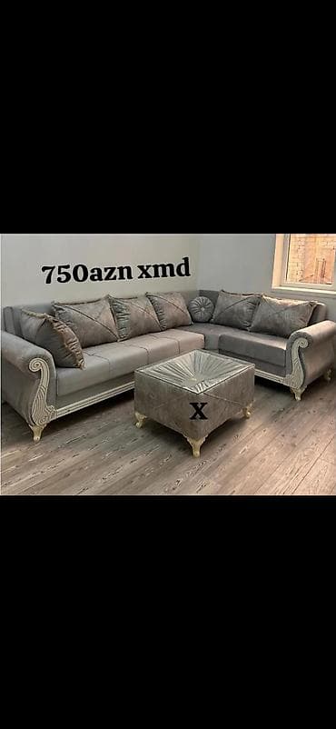 taxt sumqayit: Klassik üslubda 2 hissədən ibarət yumşaq mebel dəsti: - 3 nəfərlik — 1