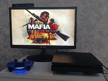 video reqstrator: PS4 slim 500GB tam komplekt 2 pult + 20 oyun yaddaşında. Sistem 13.52 — 8