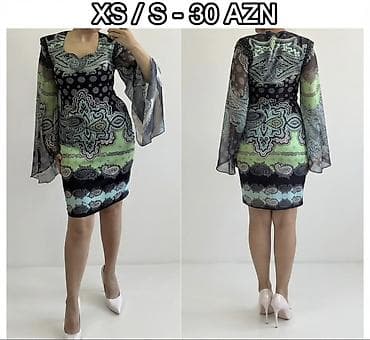 XS/S ölçü – 30 AZN - Zərif naxışlı, baldırüstü uzunluqda qısa don -