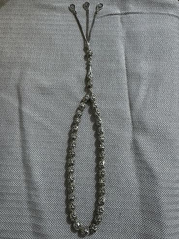 Gümüş təsbeh – əl işidir 31 qram - Material: gümüş rəngli metal — 1