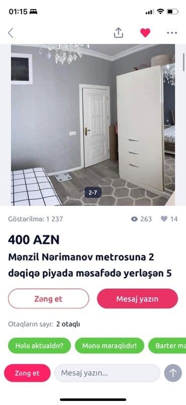 арендовать квартиру в баку: Nərimanovda belə bir ev paylaşıblar.Bu elana inanmayın.Evin behinə — 2