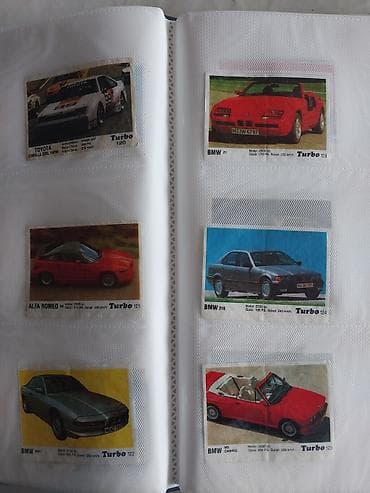 турбо аз мерседес: Turbo qara seriya 51-120. Turbo saqqız kolleksiya kartları – avtomobil — 2