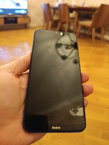 telfonlar işlənmiş: Redmi 8A, 64 GB, rəng - Göy, Qırıq — 2
