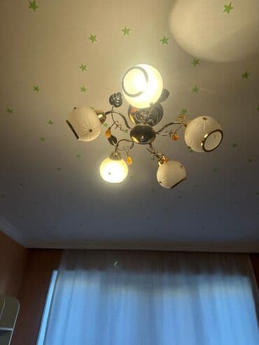 lyustralar 2022: Çılçıraq, 5 lampa, Xrustal — 5