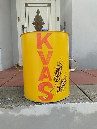 karbit balon: KVAS metal bidonu – iri həcmli, sarı rəngdə, iki yan tutacaqlı. 20 — 3