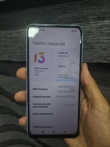 Redmi Note 9, 128 GB, rəng - Mavi, Barmaq izi lalafo.az -da Redmi Note 9, 128 GB, rəng - Mavi, Barmaq izi