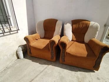диван и 2 кресла мягкая мебель: İşlənmiş, Divan, 2 kreslo — 2