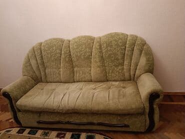 купить кресло раскладное бу: Б/у, Диван, 2 кресла, Без подьемного механизма, Раскладной — 1