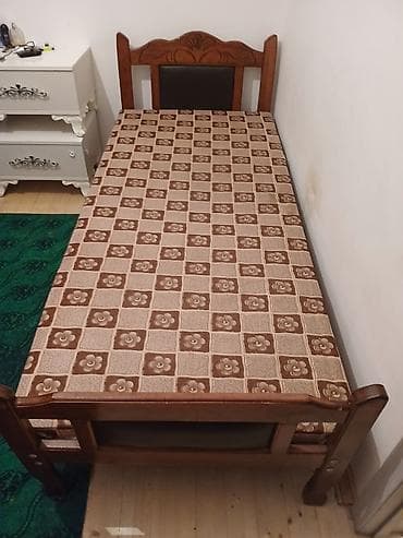 tek taxt: Təknəfərlik çarpayı, Matras ilə, Siyirməsiz — 2