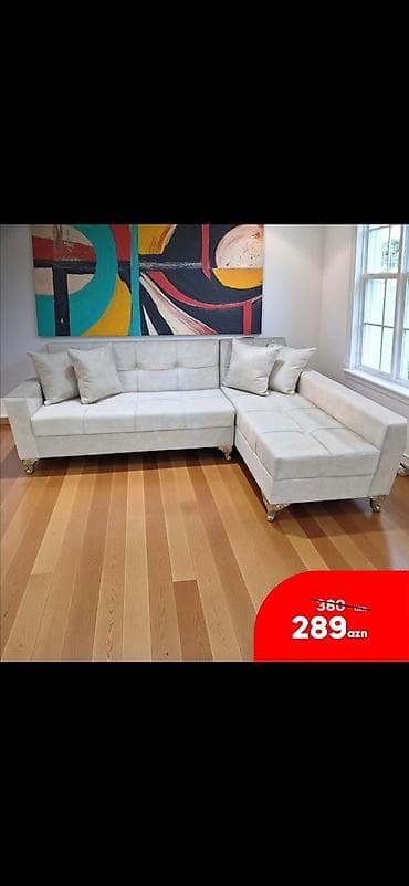 saloglu divan: Müasir künc divan və qonaq dəsti modelləri - Künc divan, ölçü: 240 sm — 9