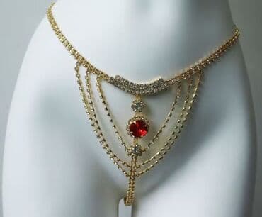 Eynəklər: Məhsul: Bədən zənciri/lingeri aksessuarı – kristallı bel bəzəyi — 4