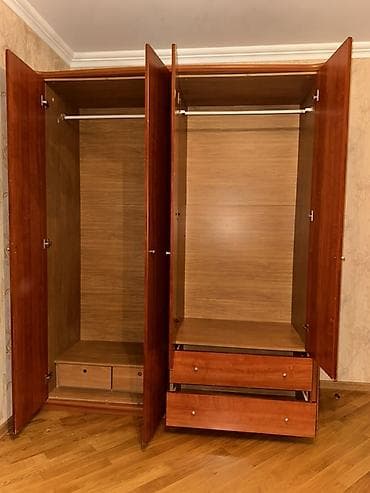 dolab usaq: 4 qapılı, Siyirməli, Qəhvəyi, Digər material, Açılan, Düz dolab — 3