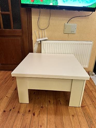 jurnal stol: Kvadrat masa, Açılan, Təkərsiz, Laminat, Zəmanətsiz — 1