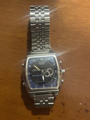 kişi üçün ev şap şapları: Б/у, Наручные часы, Casio, цвет - Серебристый — 2