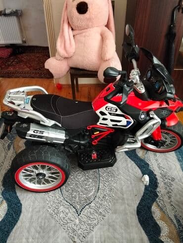 Uşaq elektrik motosikleti – 3 təkərli, idman/tur enduro dizaynlı model