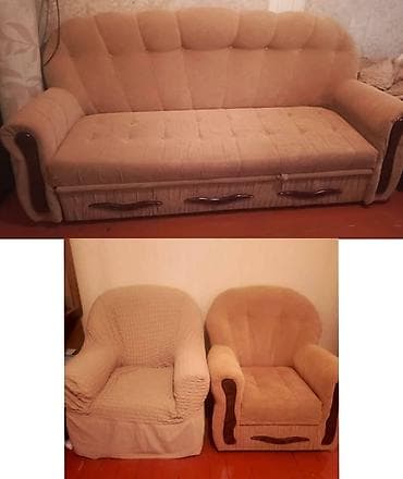 saloglu divanlar: İşlənmiş, Divan, 2 kreslo, Bazalı, Açılan — 1