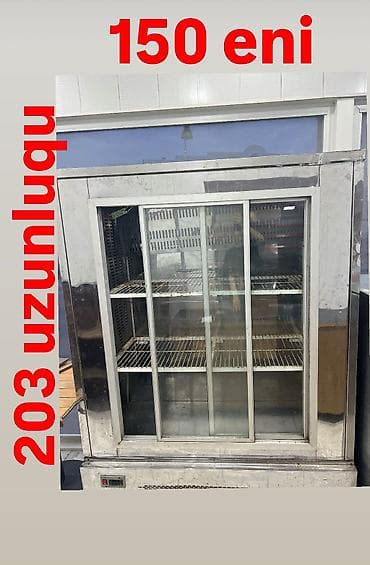 Aise Ət vitrini - Ölçü: 150 sm eni, 203 sm uzunluğu - Şüşəli sürgülü