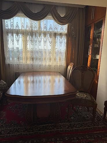 kohnə stul: Klassik üslubda yemək otağı dəsti - Stol: Korpus və ayaqlarda zəngin — 6