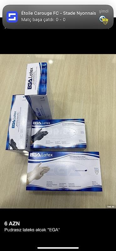 Медицинская одежда: EGA latex pudrasiz elcek Razmerler Qara nitril S Latex pudrasız S L — 7