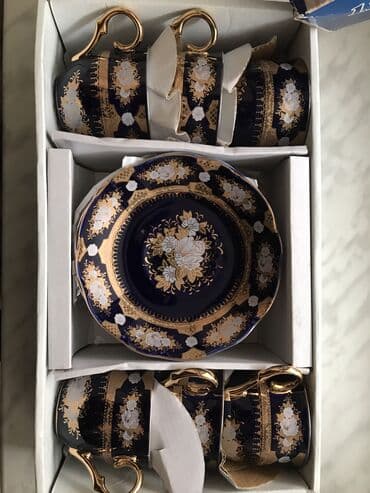 горшок новый: Чайный набор, цвет - Синий, Кобальт, 6 персон, Чехия — 2