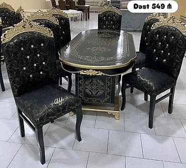 Qonaq otağı üçün, Açılmayan, Oval masa, 6 stul