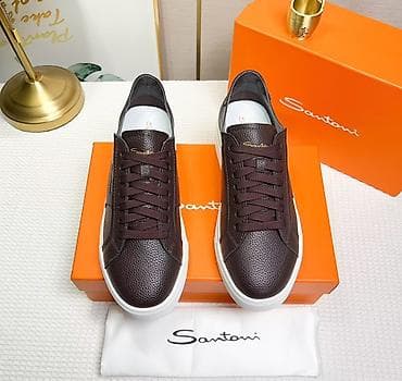 sport ayaqqabilar: Lüks kişi krossovkaları – müxtəlif modellər 1) Qara dəri krossovka - — 9