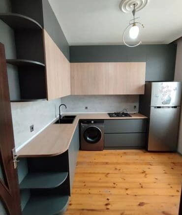 asperatorlar: Ağ rəngdə olan mətbəx mebeli dəsti. Qaz plitəsi və aspirator üçün — 33