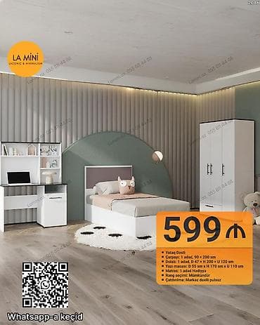 Yataq Dəsti – La Mini (Laconic & Minimalism) Tərkib: - Çarpayı: 1