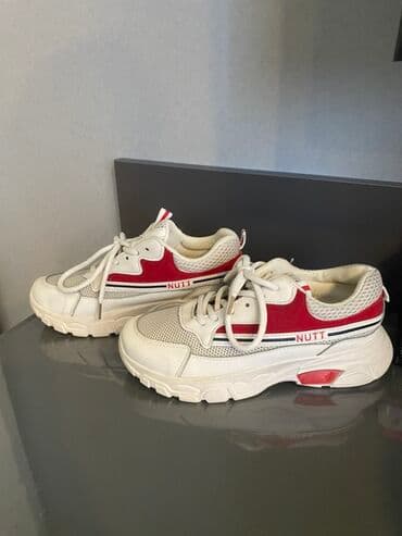 uşaq üçün hündür krosovkalar: Idman ayaqqabısı – NUTT - Rənglər: ağ, qırmızı və qara detallar - Üst — 1