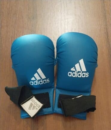 Adidas karate əlcəkləri – mavi rəngdə, cüt. - Rəsmi Adidas loqolu