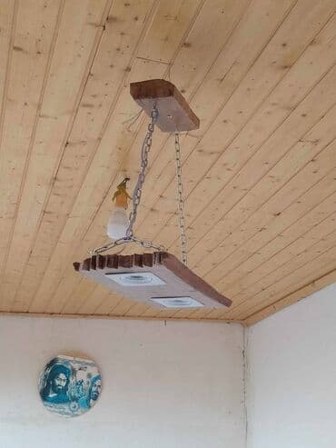 spot işıqlar: Çılçıraq, 2 lampa, Taxta — 2