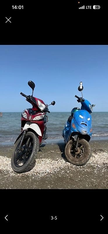 motoskle: Mavi rəngli şəhər skuterı Hərşeyi işləkdir 49cc - Korpus — 3