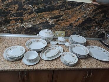 cex fara: Nahar dəsti, rəng - Ağ, Farfor, Çexiya — 1