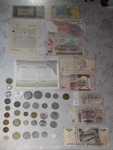 Kolleksiya üçün müxtəlif ölkə və dövrlərə aid kağız pul⁸lar və