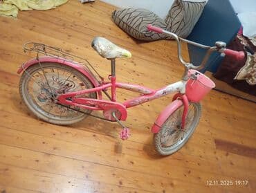 uşaq çadır: Uşaq velosipedi – qızlar üçün dizayn - Rəng: çəhrayı/ağ - Təkər — 5