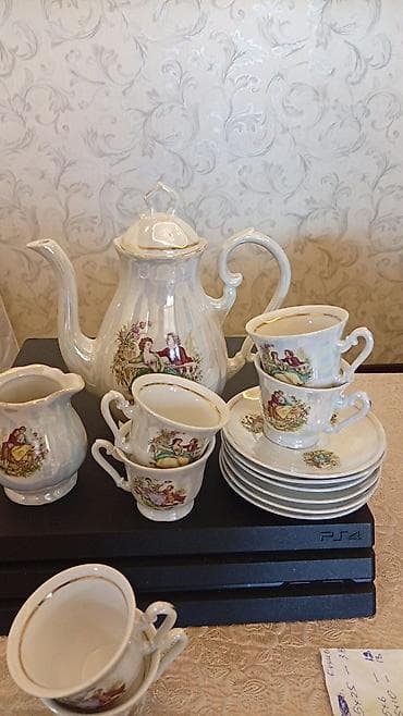 Çay dəsti, rəng - Ağ, Farfor