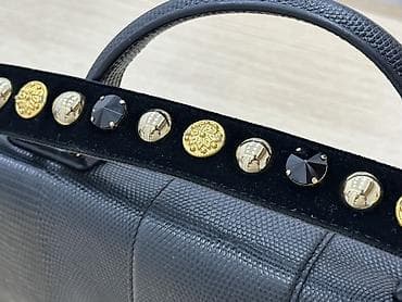 Сумки: Dolce & Gabbana Lucia Top Handle / Satchel Black lizard/iguana — 3