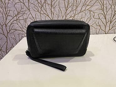 Kəmərlər: Qara rəngli kişi əl çantası / klatç Salvatore Ferragamo - Material — 6