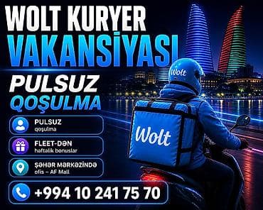 it vakansiyalar: Moto-kuryer tələb olunur, Ayda 2 dəfə ödəniş, Təcrübəsiz — 1