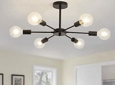 lan kabel 10m: Çılçıraq, 6 lampa, Metal — 1