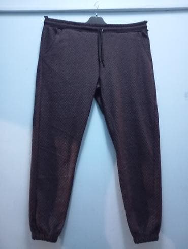 klassik şalvar: Qadın üçün palto parçasından isti və rahat cibli beli rezinlidir — 9