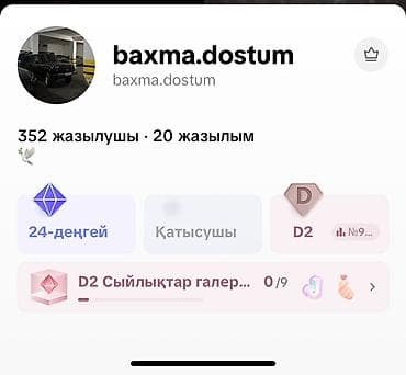 Paltar tikişi: 24 LEVEL TİKTOK DESTEKCİ HESABI SATILIR Təsvir: - Platforma hesabı — 2