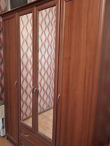 qoz: Dörd qapılı geyim şkafı - Material: taxta rəngində laminat (qoz — 1