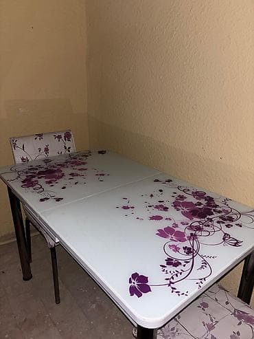 uşaq stullari: Mətbəx üçün, Açılan, Dördbucaq masa, 4 stul — 5