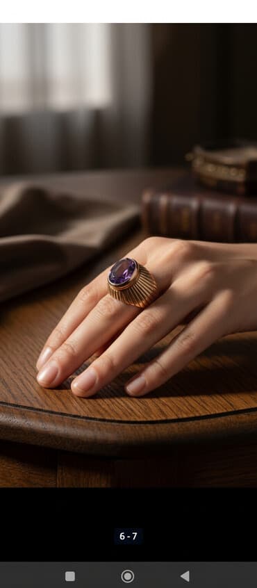 qizil saatlar qiymeti qadin ucun: Üzük, Ametist — 1